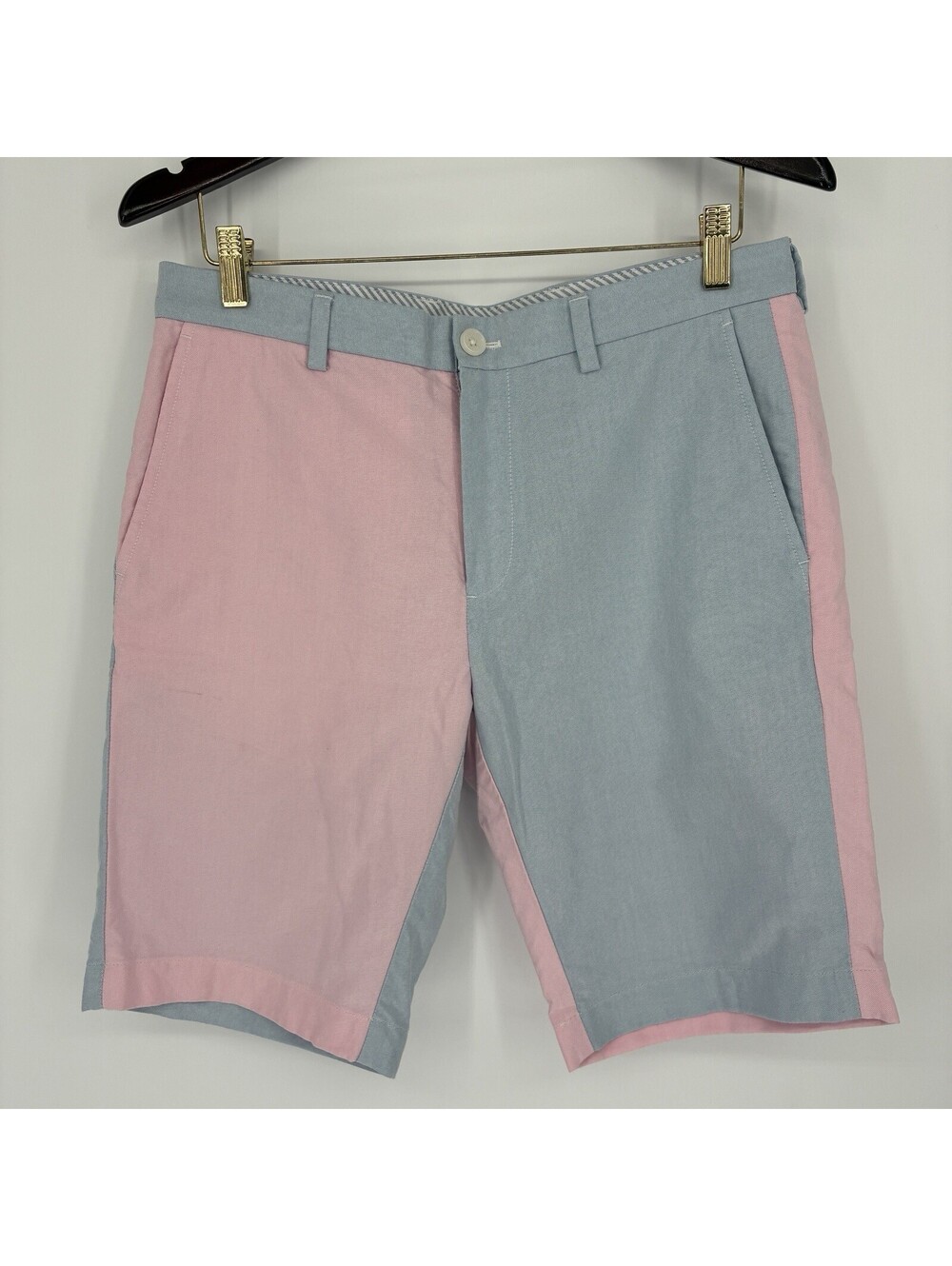 Brooks Brothers 1818 Men's Oxford Cloth Pink Blue Shorts 32 Pastel Color Block